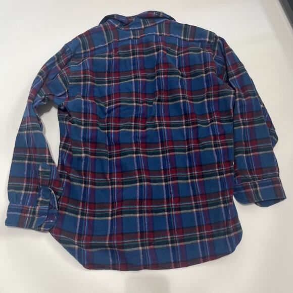 Pendleton Wool Button Up Flannel Shirt XL Blue Maroon Warm - Picture 7 of 7